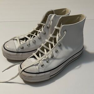 White Platform Converse